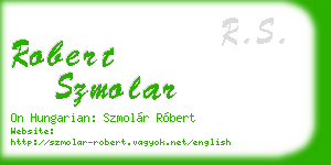 robert szmolar business card