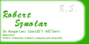 robert szmolar business card